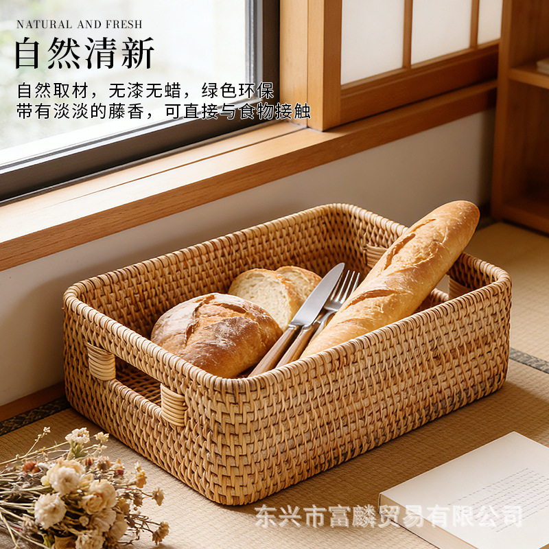 Cestas de almacenamiento de caña Cestas de frutas Cestas de pan al vapor casero Cestas de pan de bambú Cestas de picnic Cestas de pan de bambú