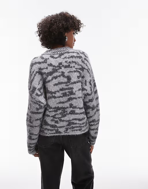 Herren Strickpullover Mit Jacquard Muster Und Rundhalsausschnitt_voghion.com