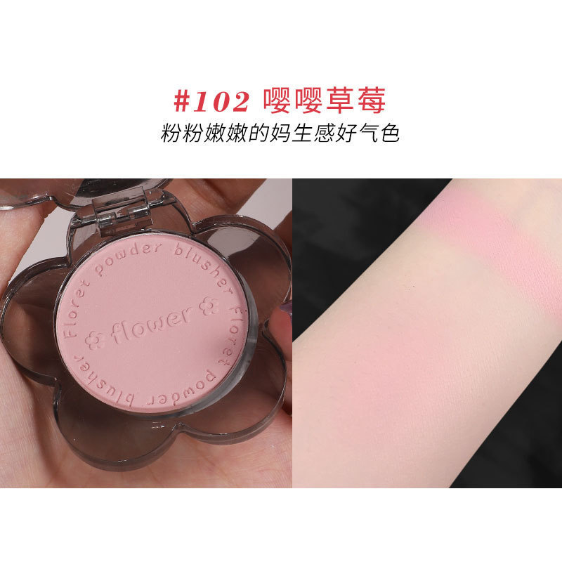 Biya Biya Nen Girl Rubor 2023 Nuevo estilo que ilumina el cutis Maquillaje nude natural Color cálido Mate Monocromo Polvo de rubor monocromático