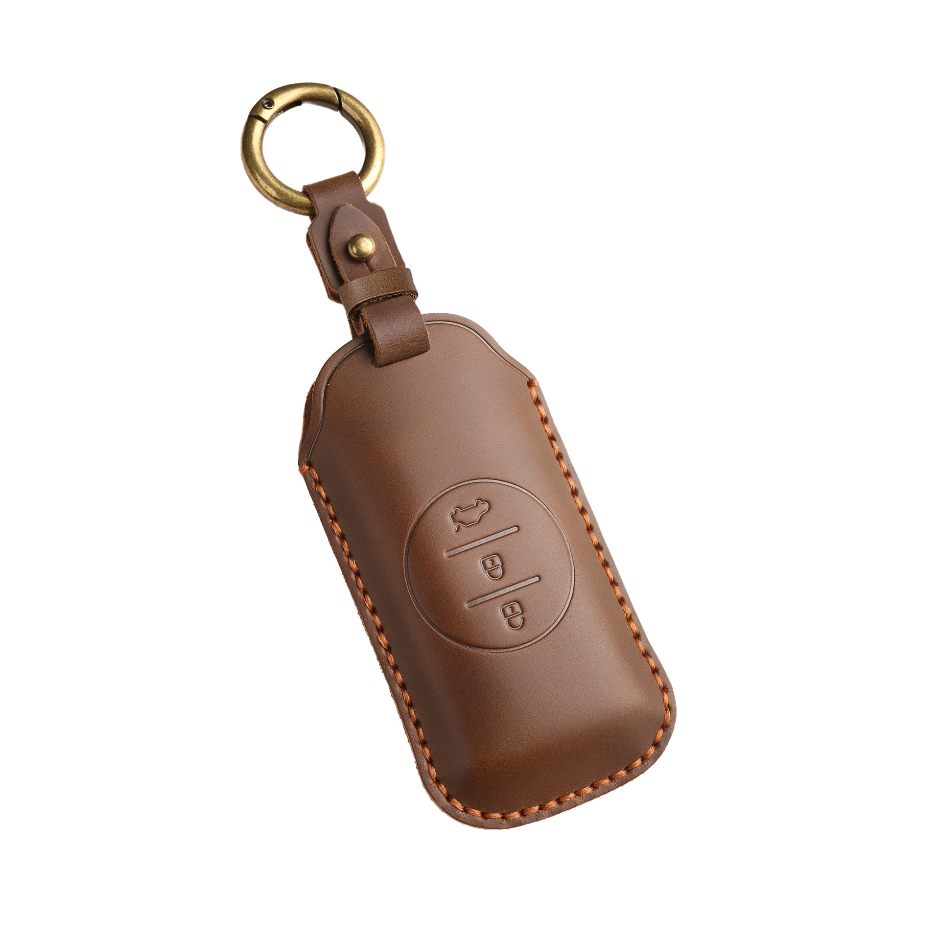 New Retro Key Cover Suitable for Chery Xingtu Car Tiggo 7 Special Handmade Leather Key Case Buckle