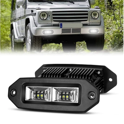 Cross-Border Hot Selling Embedded 40W Car Square Light Off-Road Vehicle Front Bumper Spotlight Inspection Light Car Led Work Light