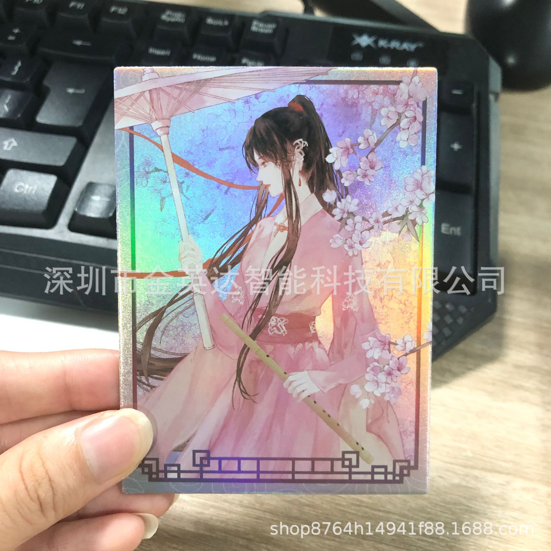 动漫人物闪卡游戏卡片逆向镭射卡烫金盲盒卡PVC小卡动漫周边批发