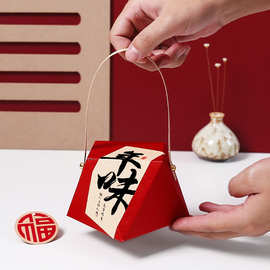 2025春节迷你新年礼盒包装盒雪花酥蛋黄酥糖果年糕饼干小礼物盒子