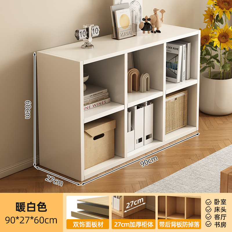 本棚収納ラック床置きローキャビネットグリッドキャビネット家庭用多層8コンパートメントキャビネット学生収納キャビネット収納本棚|undefined