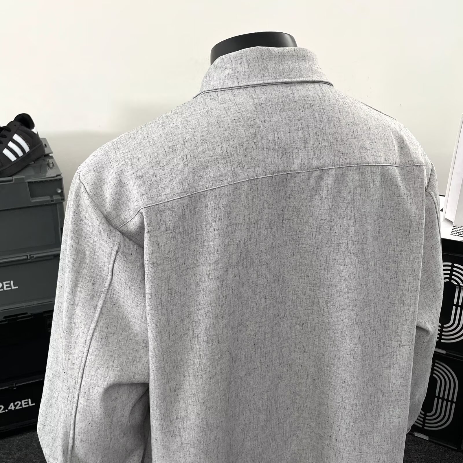 Herren Langarm Leinenhemd Casual Mit Tasche Vielseitige Hemdjacke_voghion.com