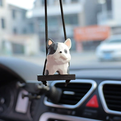 Dog Ornaments Resin Cartoon | Car hanging