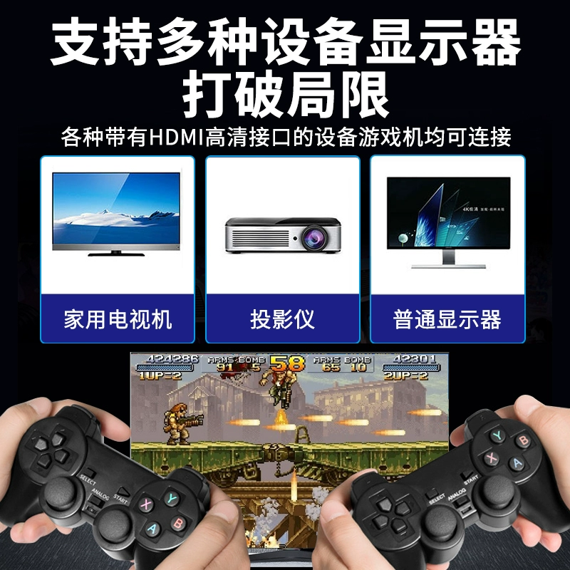 Домашняя игровая консоль и ТВ 2025, новая двухсистемная HD-приставка, беспроводной двойной контроллер, аркадный PSP