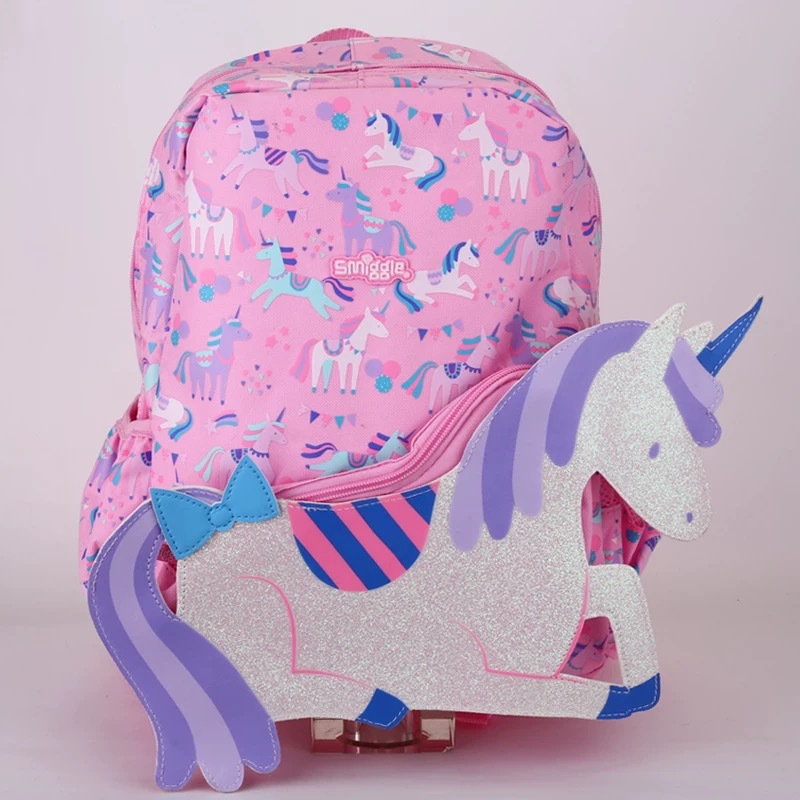Mochila escolar australiana smiggle escuela primaria mediana hombro reducción de carga mochila ultraligera niños de jardín de infantes linda mochila escolar