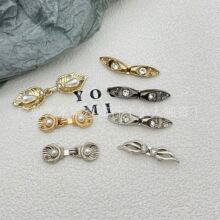 复古珍珠翅膀收腰子母扣新中式服饰扣国风旗袍古风汉服合金挂件