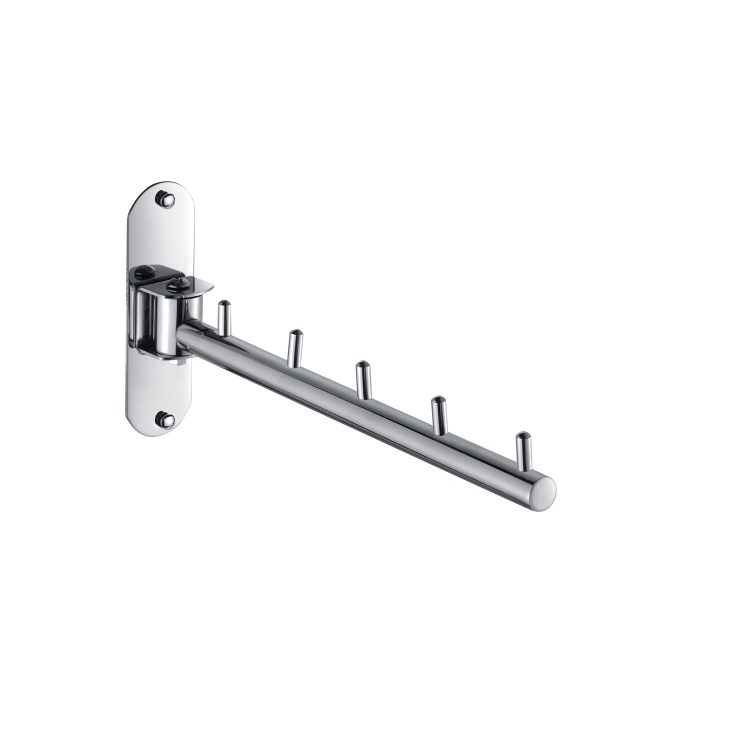 Gancho de abrigo móvil giratorio de acero inoxidable gancho de abrigo de hotel gancho de abrigo apartamento balcón percha de ropa plegable gancho transfronterizo