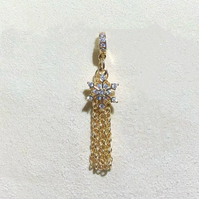 Accessories Snowflake Bow Tassel | Zərgərlik ara hissələri - golden-snowflake-tassel