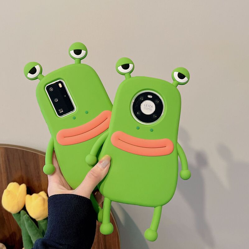 Three-Dimensional Frog Suitable for Huawei Mate56Pro Mobile Phone Case P50/40/Nova9/8Pro Silicone Case Anti-Slip Three-Dimensional Frog Suitable for Huawei Mate56Pro Mobile Phone Case P50/40/Nova9/8Pro Silicone Case Anti-Slip