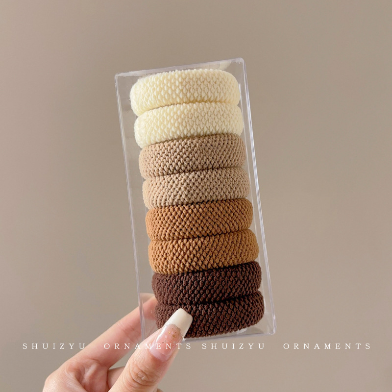 Ligas para el cabello de alta elasticidad de tela resistentes para mujer