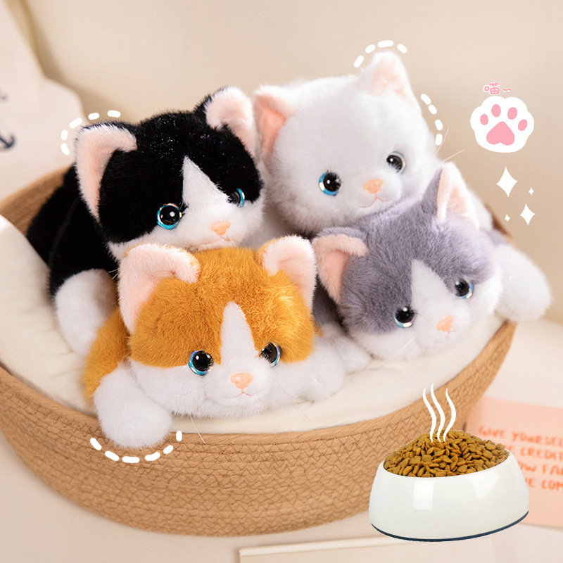 Muñecas de gato transfronterizas, muñecas de peluche, muñecas de gato blanco, muñecas de tela, regalo de cumpleaños para niños