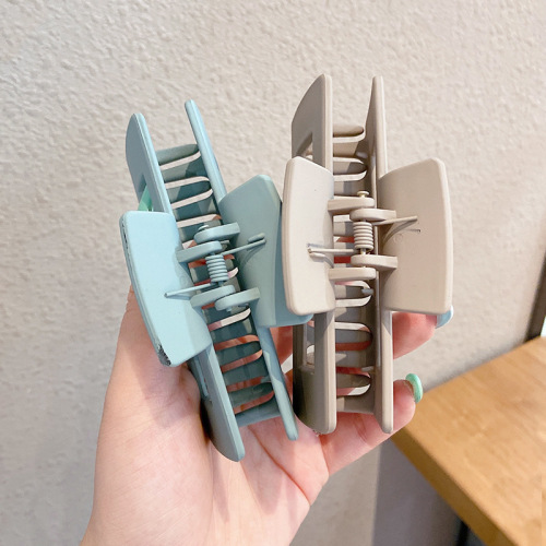 Korean style ins plastic square grabber simple temperament large back head hairpin bath fixed clip shark clip