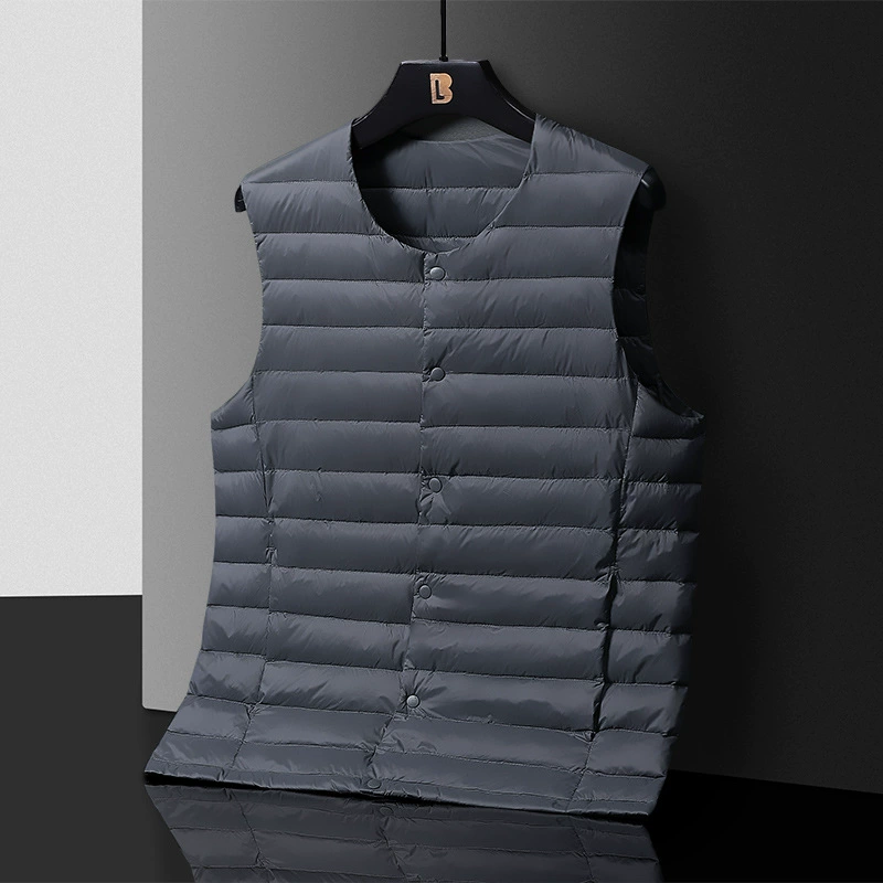 2023 Новый пуховик Жилет с круглым вырезом V-образным вырезом Пуховик Наружный жилет 90 Флис