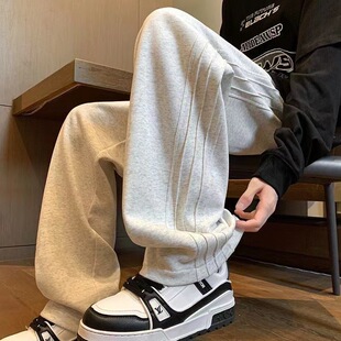Japanese Style Trendy Brand Heavy-weight Casual Sweat Pants Men's Spring and Autumn New Grey Wide-leg Pants Youth Dape Sports Pants