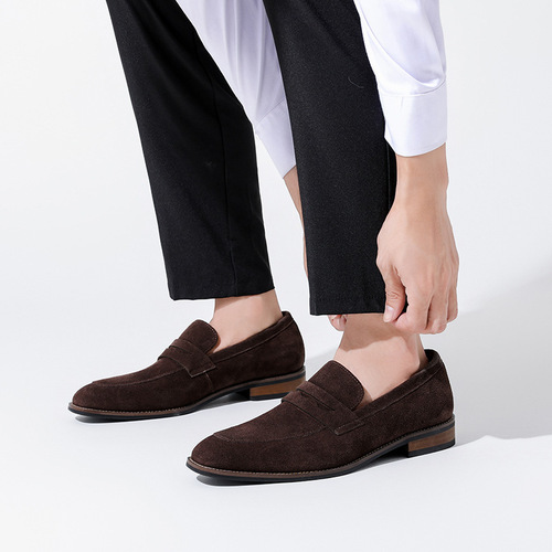 Big Size Men's Suede Leather Loafers Casual Slip-On Shoes
