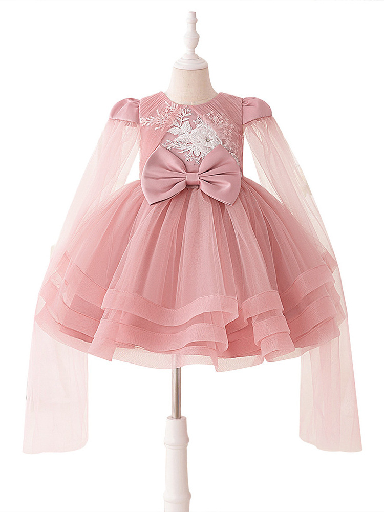 Vestido de cumpleaños de niña vestido de princesa floral vestido de decal red vestido de princesa vestido de boda fotografía