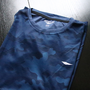 Summer Men's Quick-Dry Mesh Breathable Camouflage Round Neck Short-Sleeve T-Shirt Loose Top Trendy