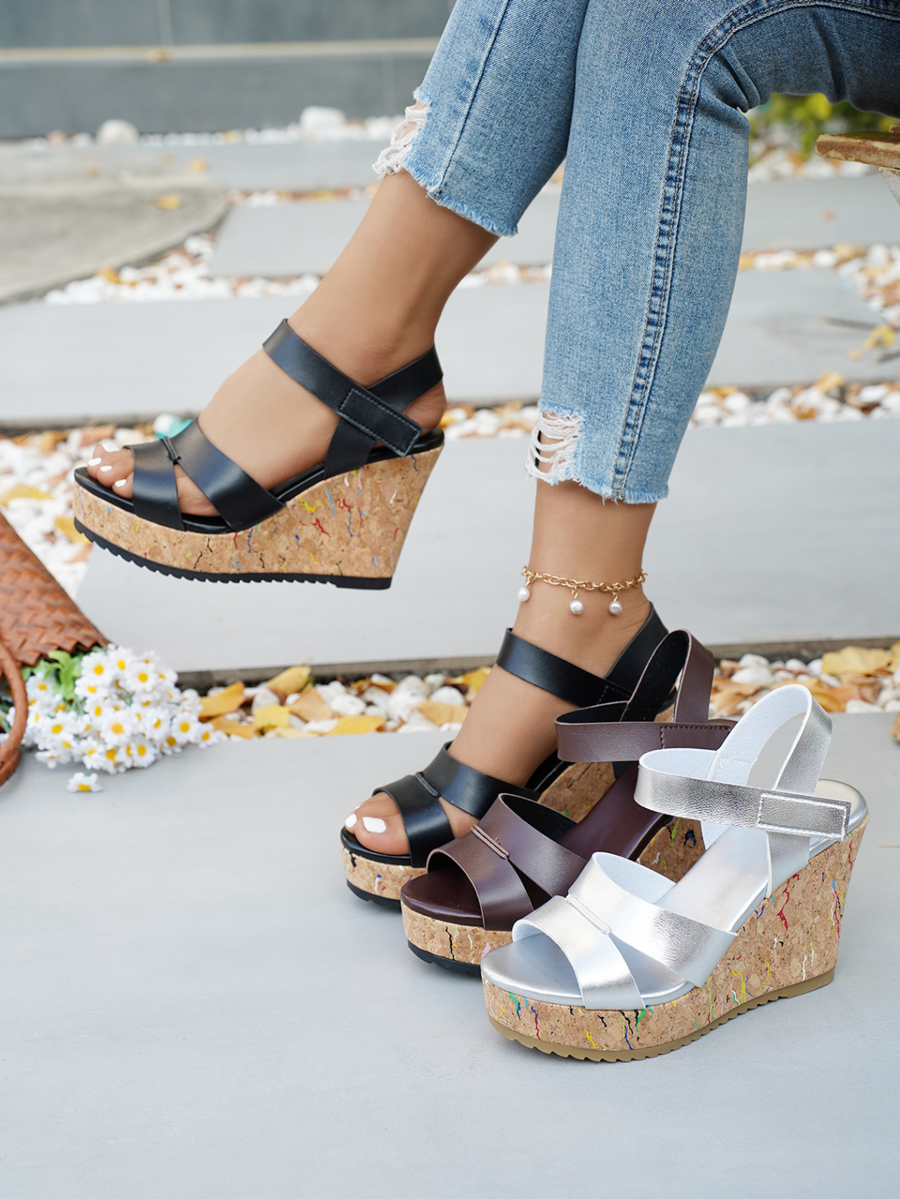 Plus Size Wedge Sandals For Women Summer Roman Style Platform_voghion.com