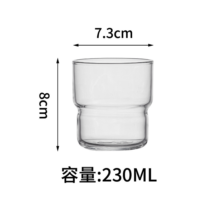 Taza de vidrio temperado a prueba de explosiones resistente a altas temperaturas, taza de agua de leche y café, taza de enjuague bucal de hotel de alta calidad, fabricación de patrones