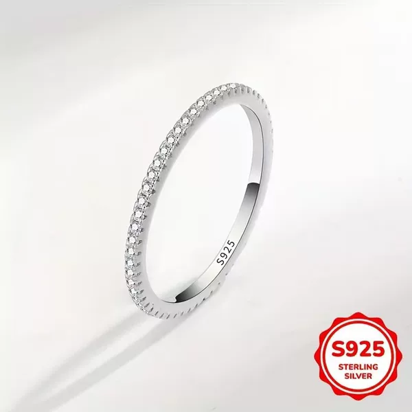 Cross-Border Supply 3-Piece Set of Women's Fashionable and Unique Copper-Inlaid Synthetic Zircon Rings, Plain Rings for Women, Casual Stackable Jewelry