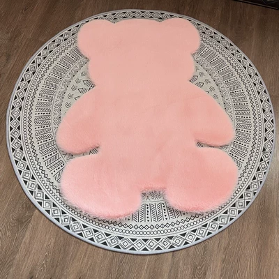 Car Carpet, Carpet Bedroom Renovation Girl Heart - pink-4560cm-bear