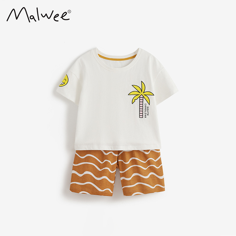 Malwee transfronterizo de dos piezas para niños, ropa de verano, nueva camiseta, chico guapo, conjunto casual para niños europeos y estadounidenses image 6