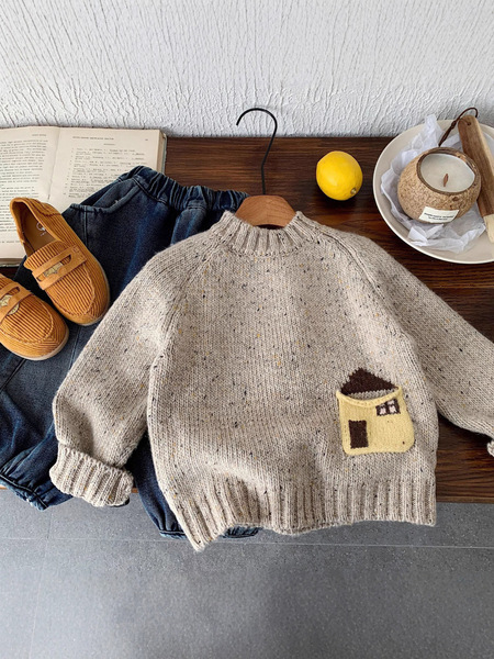 Children's demi-season sweater with a round collar for boys for…