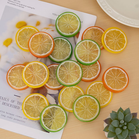 Simulation lemon slice hairpin funny fun cute fruit slice girl side bangs hair card night market stall creativity