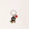 M10263 fat black sausage + red heart single circle