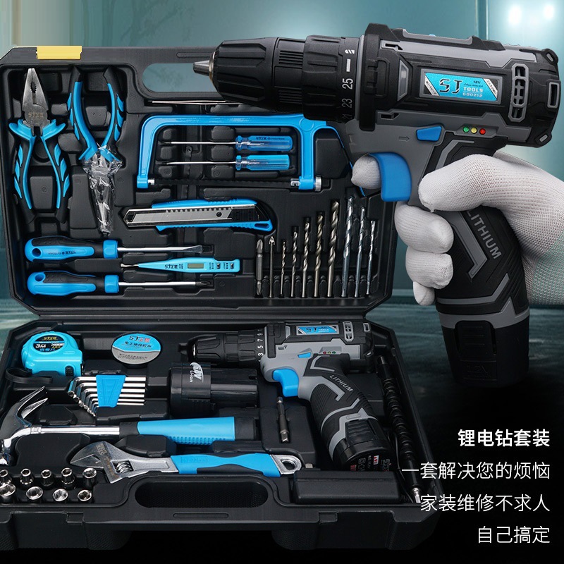 가정용 전기 드릴 도구 전기 톱전기 리튬 전기 드릴 수리 하드웨어 전동 공구 수리 목공 세트