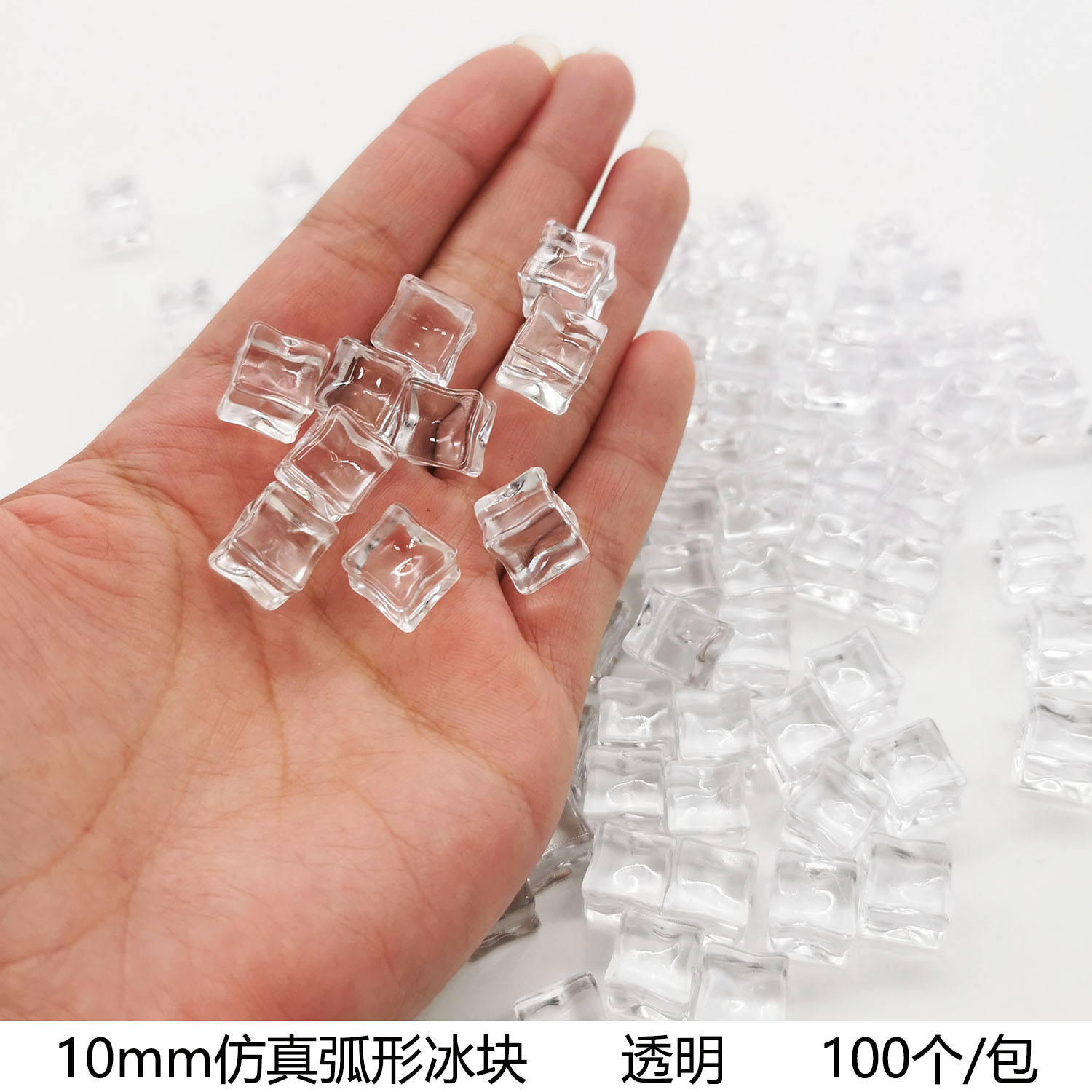 Cubos de hielo simulados de acrílico transparente, cuadrados, de plástico, piedras de cristal, accesorios para fotografía de bares. image 8