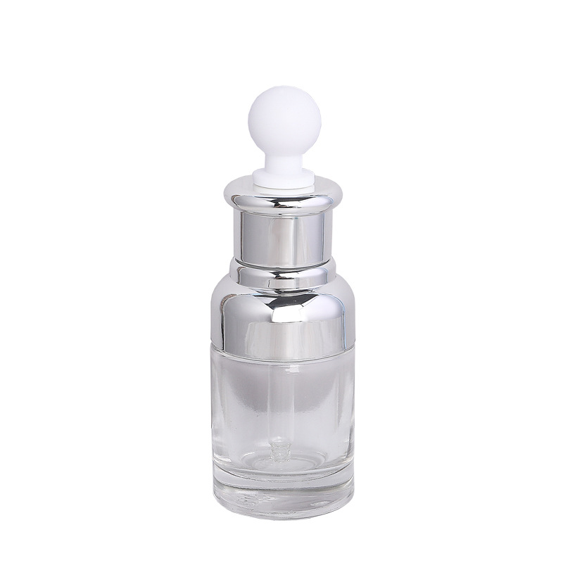 Botella de aceite esencial de vidrio botella cuentagotas cabeza de plástico botella de esencia líquida original salón de belleza maquillaje botella vacía 40ml30ml20ml