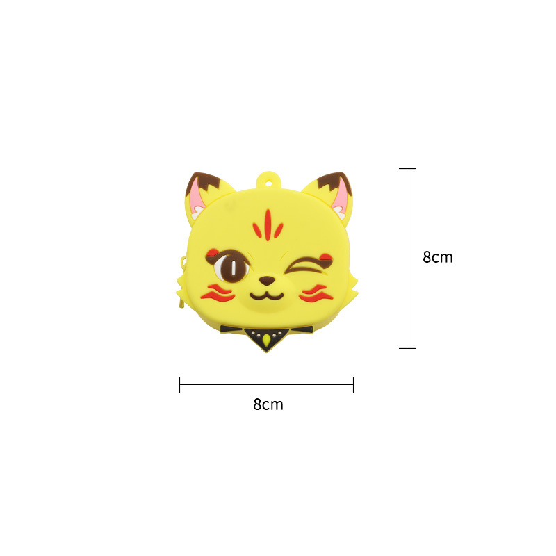 Mini bolsa de almacenamiento de silicona de dibujos animados, monedero de silicona, llavero, paquete de auriculares Bluetooth, paquete de cable de datos