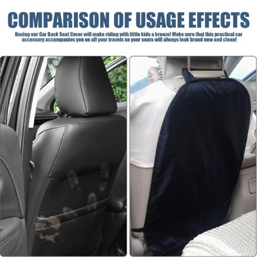 Car seat back protection cover transparent anti-dirty cushion 420D waterproof Oxford cloth child anti-kick pad cross-border