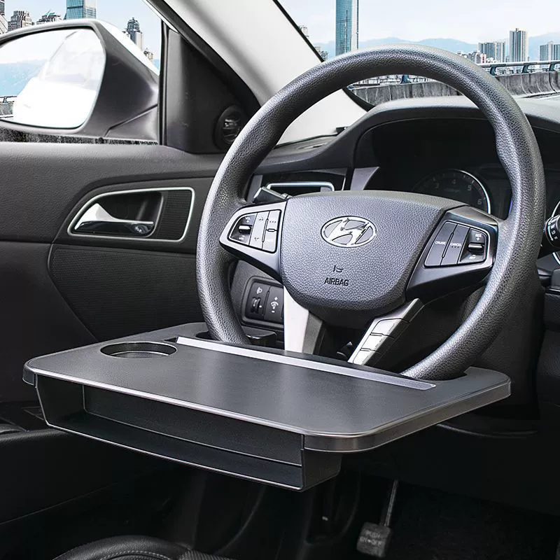 Support de tablette de voiture pour repas sur le tableau de bord, pour bureau/étude/table à manger, petit plateau de voiture pour volant
