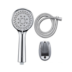 手持花灑頭三件套裝 五功能增壓淋浴花灑噴頭 洗澡花灑蓮蓬頭