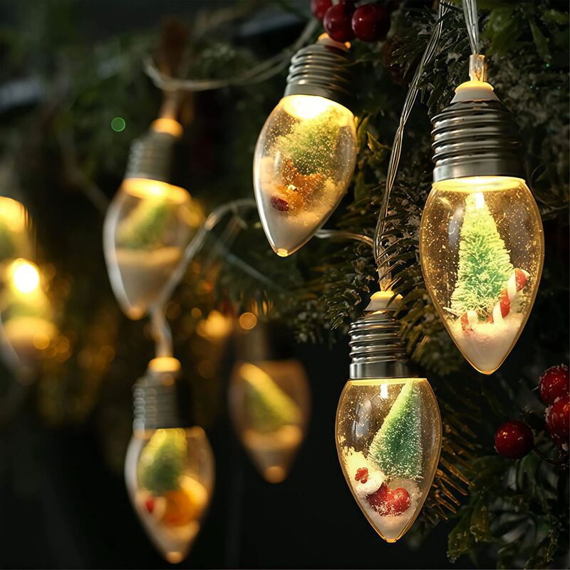 Cross-border Christmas snowball string lights indoor LED decorative lights Santa Claus snowman spherical bulb string lights Christmas lights Cross-border Christmas snowball string lights indoor LED decorative lights Santa Claus snowman spherical bulb string lights Christmas lights