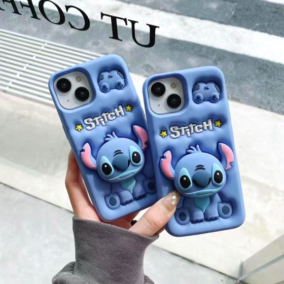 Suitable for iphone16promax Phone Case Apple 14 Silicone 12 Soft Case 13 Cartoon Stand 11 Cute Women
