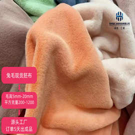 兔毛绒水貂绒精品毛绒服装面料.鞋帽围巾玩具小水貂绒经编超柔