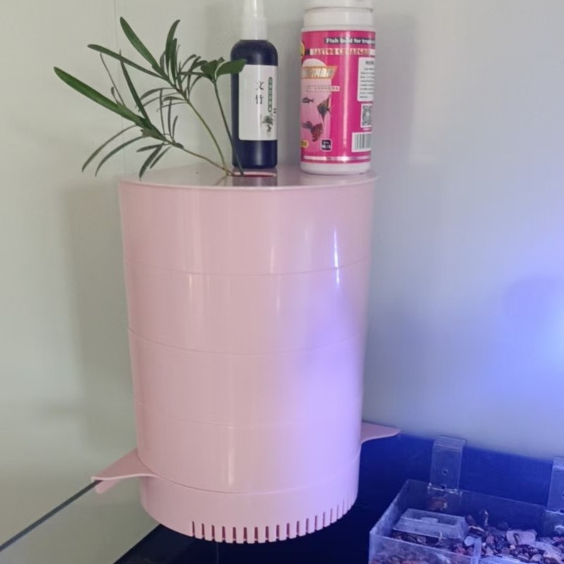 鱼缸净水循环过滤盒带水泵款转角水帘过滤器瀑布式净水鱼缸滤水器|undefined