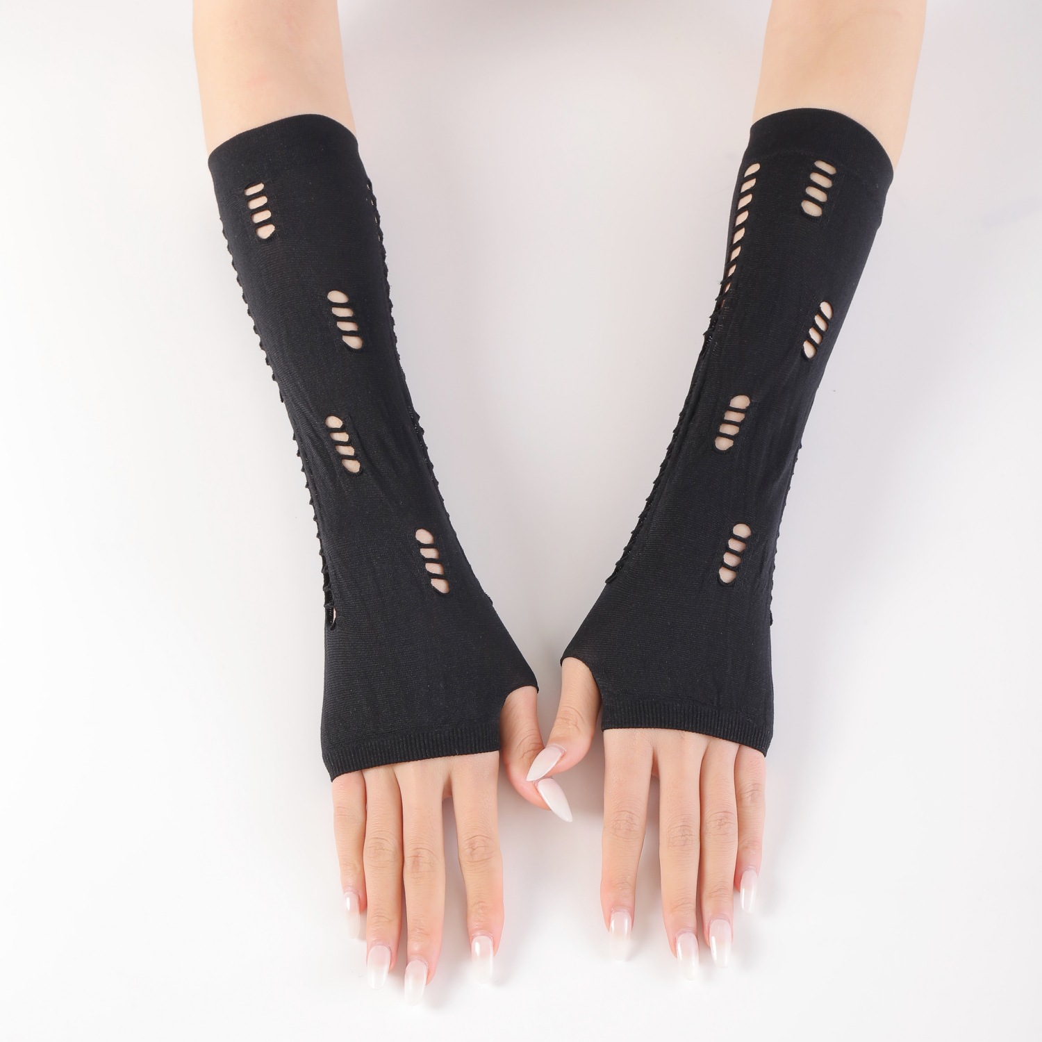 Men women's new summer sun protection perforated personalized fashion for nightclubs, dances, scars, and exposed finger_voghion.com