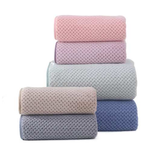 Coralline Fleece Bath Towel Manufacturer Wholesale Thick Plain Color Household For Men And Women Couple Shower Towel Live Streaming E-commerce One Piece Dropshipping