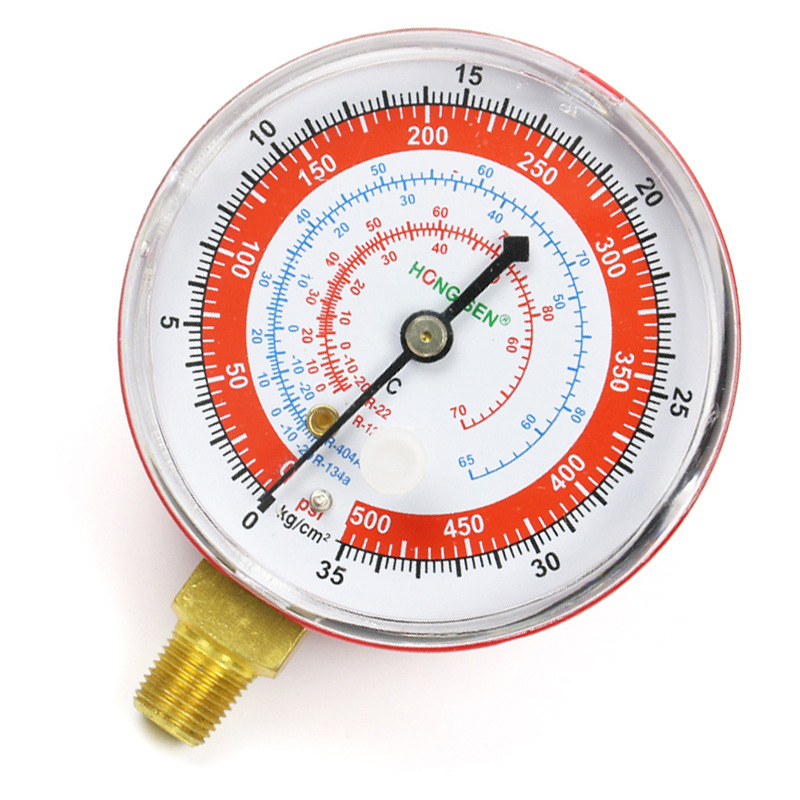 Car Air Conditioning Refrigerant Pressure Gauge R134A R22 High Pressure R404A Red