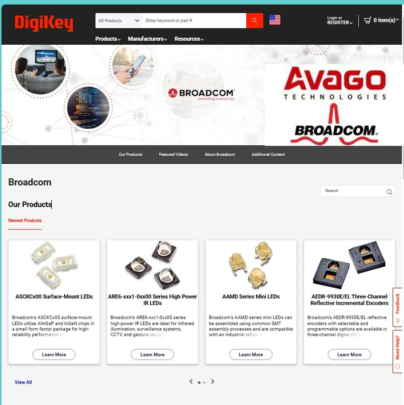 Avago Anwar Digikey, электронный компонент, агент по зарубежным закупкам и заказам с доставкой из Гонконга