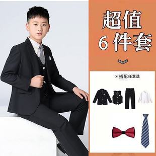 Fat Boy Suit Suit Boy Plus Size Suit Jacket British Style Flower Girl Dress Kidsren's Piano Performance Suit