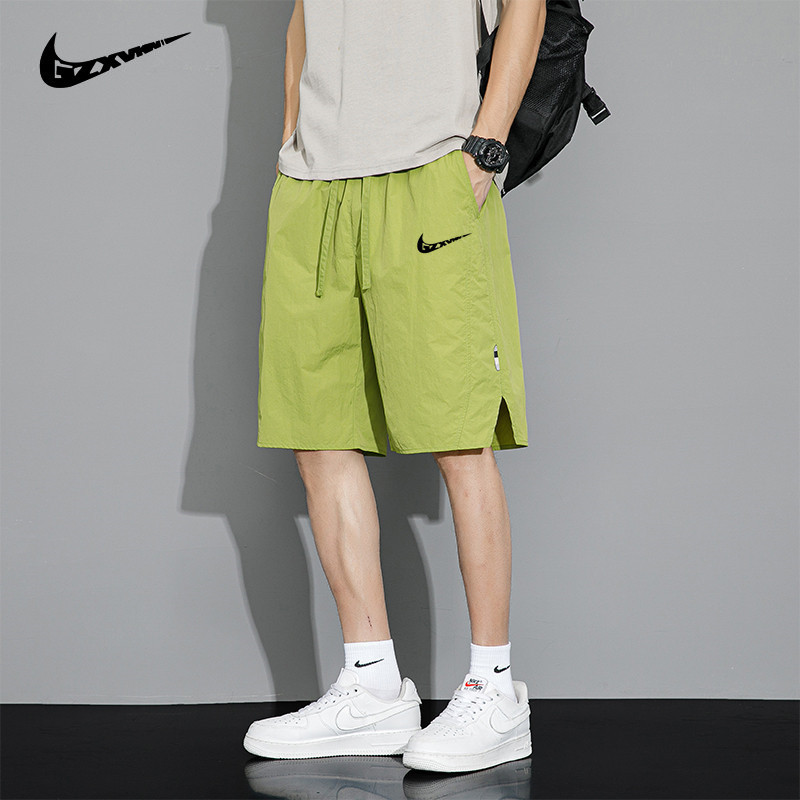 Men's 2026 Summer American Style Trendy Brand Shorts, Ice Silk Thin Sports Casual Loose Straight Five-Point Pants