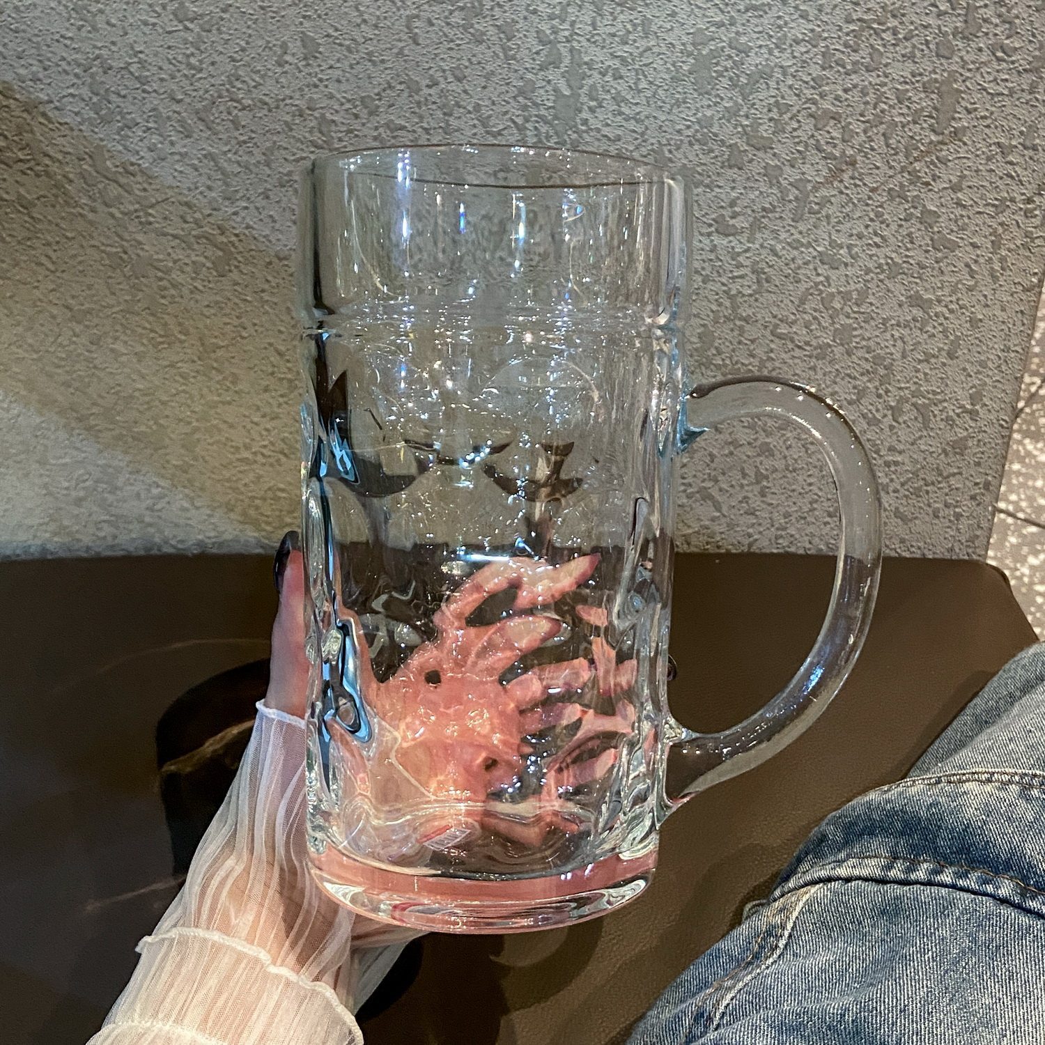Taza de cerveza de gran capacidad, barra doméstica, taza de cerveza de gran tamaño, taza de fruta de alta calidad, taza grande
